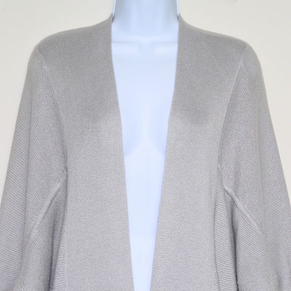 The Group BABATON Gray Cotton Knit Javier Cocoon Cardigan Sweater Women's 2XS/XS - Picture 3 of 11